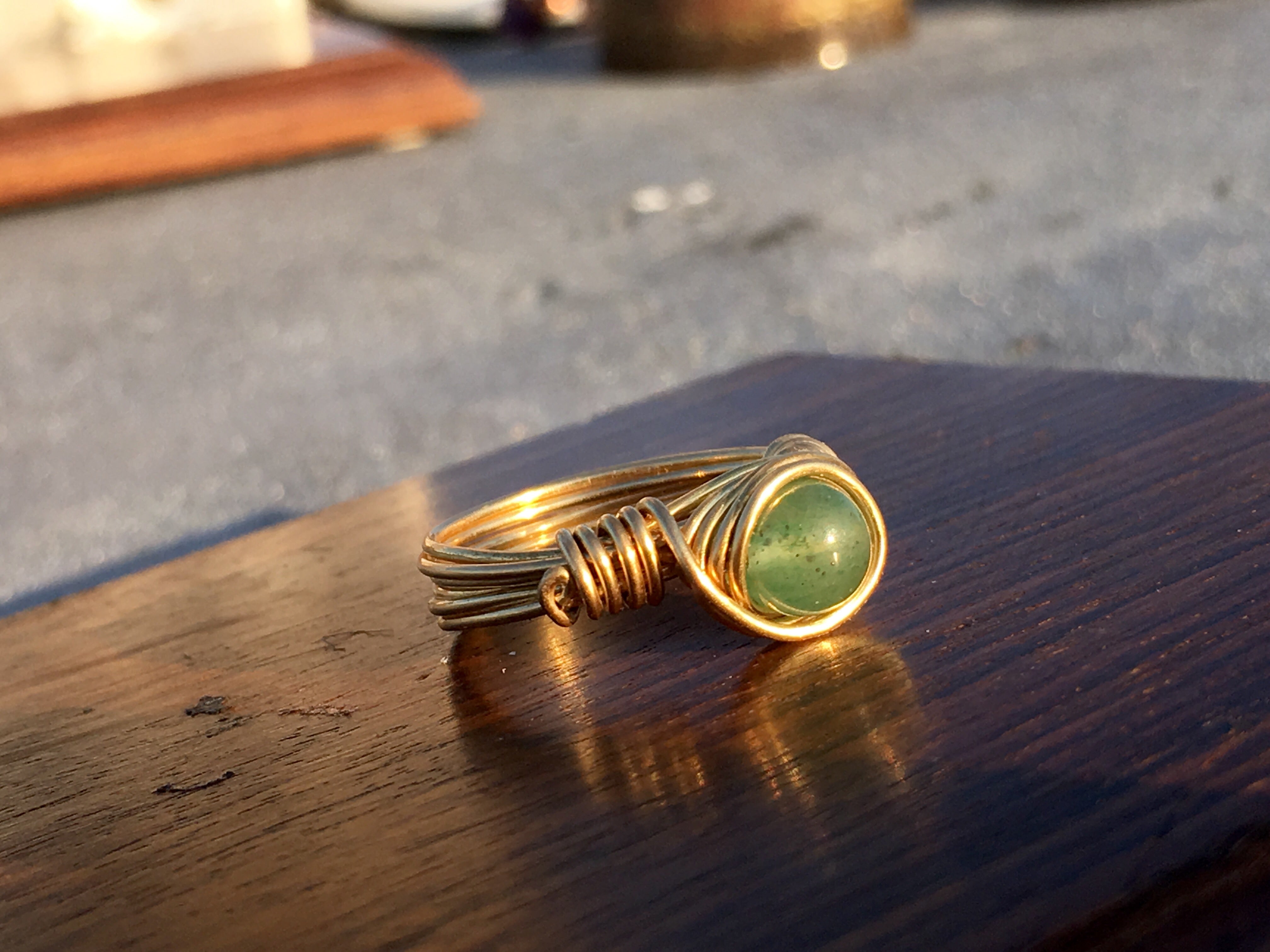 Green Adventurine Ring